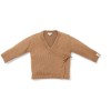 Bruin gebreid overslagtruitje - Knitted wrap cardigan brown